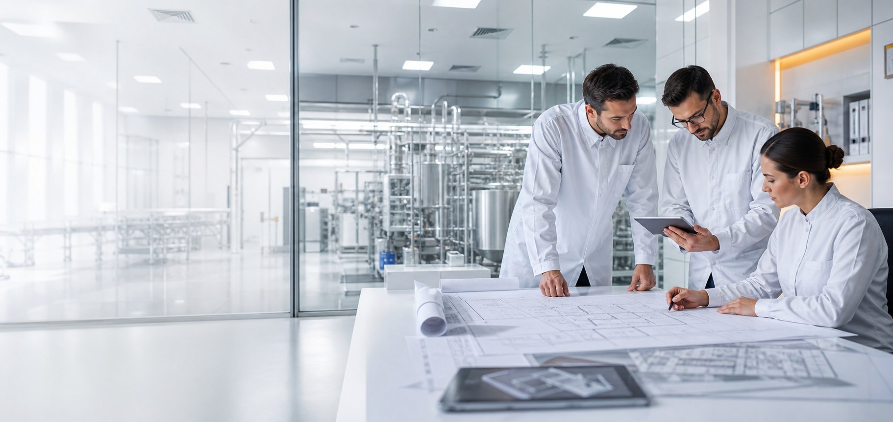 Інженери ENGENIUM GROUP працюють над проєктом GMP-виробництва